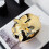 Ceramic gold piggy bank decorative home accent 3