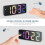 Digital Alarm Clock LED Bedroom Desk Clock with Adjustable 5