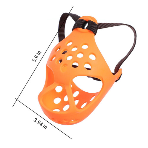 Dog Muzzle Short Snout Breathable Rubber 1 Piece 2