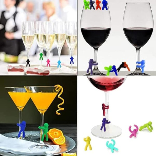 Glass Drink Markers Silicone 12 Pieces 2