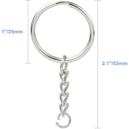 Split Key Rings 25mm Silver 100pcs 2