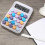 Mechanical Pushbutton Calculator 12-Digit Large LCD 6