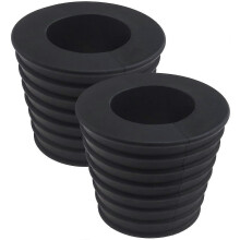 Rubber Umbrella Cone Wedge, 2 Pieces, Black, Compatible with 1.5 Inch/38mm Umbrella Pole, Reduces Swing for Patio Parasol Base Hole Plug