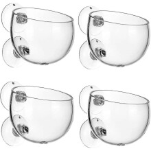 Soporte para plantas de acuario de cristal con ventosas (paquete de 4), base permeable para decoración de acuarios de agua dulce y salada.