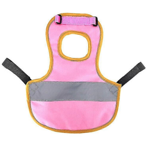 Chicken Reflective Vest for Poultry - Pink Polyester Feather Protection Saddle