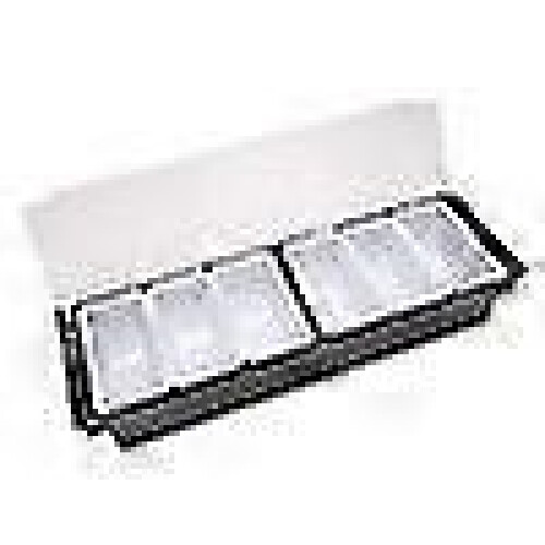 Ice Cooled Condiment Serving Container Chilled Garnish Tray Bar Caddy with Hinged Lid 1
