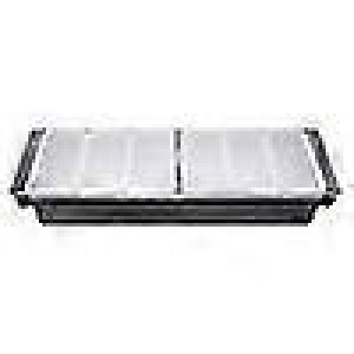 Ice Cooled Condiment Serving Container Chilled Garnish Tray Bar Caddy with Hinged Lid 2