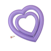 Heart Shaped Makeup Mirror, Tabletop Vanity Mirror with Stand, Portable Cosmetic Mirror for Dressing Table, Pink