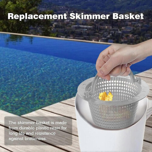 Swimming Pool Skimmer Basket Compatible with Inground Pools 16cm Plastic Replacement 2