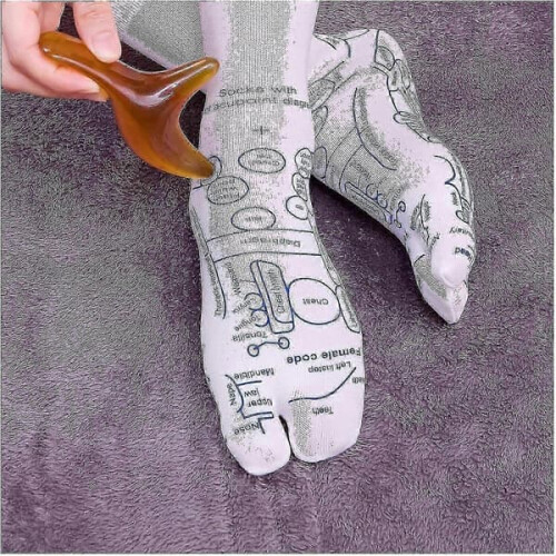 Reflexology Socks with Massage Tool and Acupressure Pen 1