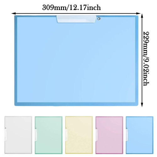 3-Prong Report Folder Plastic Letter Size with Pocket and 1