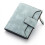 Women's Short Wallet, Solid Pattern, Casual Style, PU Leather, Polyester Lining, Slim Small Zipper Card Holder Purse 4
