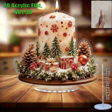 Christmas Forest Shaped Candles Large White Green Xmas Wax Scented Candles Tree Shaped Candle for Christmas Holiday Table Decoration