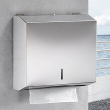 Dispensador de Papel Toalha de Parede, Aço Inoxidável 201, Com Fechadura, Janela Visível, para 250-400 Toalhas V ou Z, Uso Público e Doméstico
