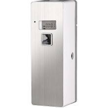 Distributeur automatique de parfum aérosol, programmable écran LCD, argent plastique métal, 30-60, pose libre ou murale