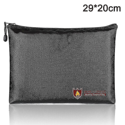 Fireproof Document Bag Waterproof Zippered Pocket for Valuables Protection