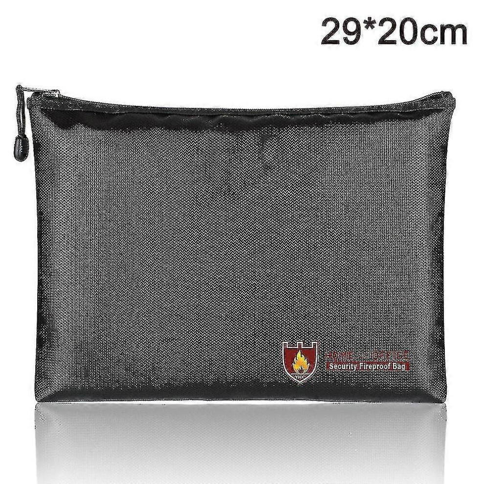 Fireproof Document Bag Waterproof Zippered Pocket For Valuables Protection 6901168221549