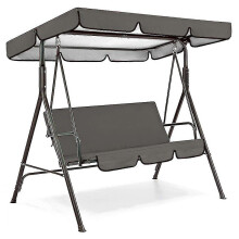 Housse de balancelle imperméable et pare-soleil de rechange, en polyester enduit argenté 190T, pour terrasse, jardin ou cour extérieure.