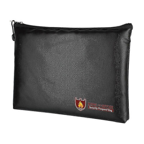 Fireproof Document Bag Waterproof Zippered Pocket for Valuables Protection 1