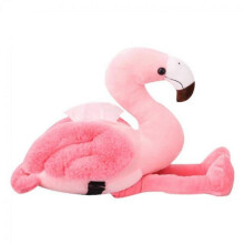 Plush Pink Flamingo Tissue Box Cover, 50cm Universal Trolley Armrest Organizer for Car Home Office Kitsch Decoration