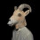 Realistisch geithoofddeksel, latex feestmasker 3
