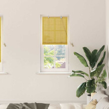 vidaXL Roller Blind Yellow 60 x 220 cm Bamboo