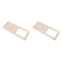 Wood Sauna Air Vent, Wood Construction Heat Resistant, Ventilation Outlet for Sauna Steam Room Shower, Pack of 2, 34cm Height