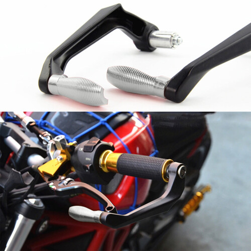 Aluminum Motorcycle Handguard Silver 1 Pair