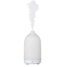 Diffuseur d'huiles essentielles en céramique fait main avec veilleuse 9 couleurs, aromathérapie ultrasonique pour la maison