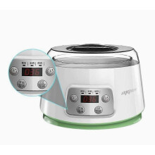 Yaourtier numérique automatique, récipient en verre 1,3L sans BPA, minuterie réglable pour yaourt grec, natto et fermentation de riz vin