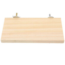 Wooden Bird Perch Platform, 15x8x1cm, Solid Wood Stand for Parrot Parakeet Cockatiel Hamster, Mountable for Bird Cage