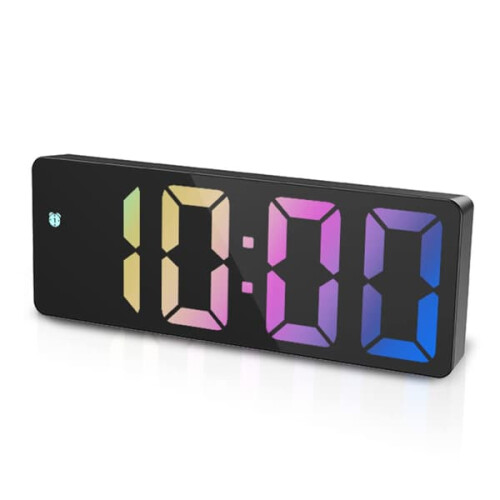 Digital Alarm Clock LED Bedroom Desk Clock with Adjustable