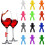 Glass Drink Markers Silicone 12 Pieces 1