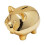 Ceramic gold piggy bank decorative home accent 1