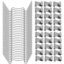 Clips de fixation pour vitres de serre compatibles avec les cadres en aluminium, fixations en acier inoxydable pour panneaux, lot de 100 pièces