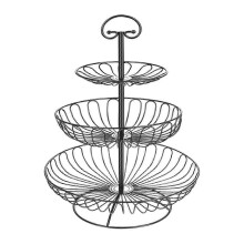 Cesta de frutas de 3 níveis, aço inoxidável 304, para armazenamento de frutas e legumes em casa
