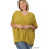 Blusa feminina de tecido plano com decote em V e bolso. 1