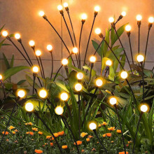 Solar-Gartenleuchten mit schwingendem Glühwürmchen-Design, wasserdichte Außendekoration für Garten, Terrasse und Wege