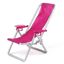 Chaise de plage pliante miniature en plastique, mini-décoration paysagère durable pour maison de poupée, accessoire de jardin