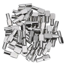 5mm Silver Shelf Support Pegs, Cabinet Shelf Pins for 5mm Holes, Pack of 100 Metal Bracket Pins