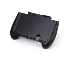 Ergonomische antislip handgreephouder compatibel met Nintendo NEW 3DS LL XL, zwarte ABS-constructie met bevestigingsbeugel aan de achterkant.