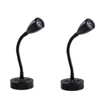 2 Pieces 12V Dimmable LED Reading Lights, Wall Mounted Bedside Spotlight, 6000K White, 180 Degree Adjustable, for Motorhome Caravan Boat
