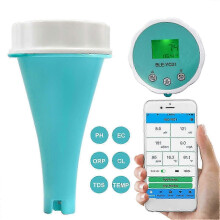 Testeur d'eau de piscine BLE-YC01 avec Bluetooth 6 en 1 : pH, chlore, CE, TDS, ORP et température