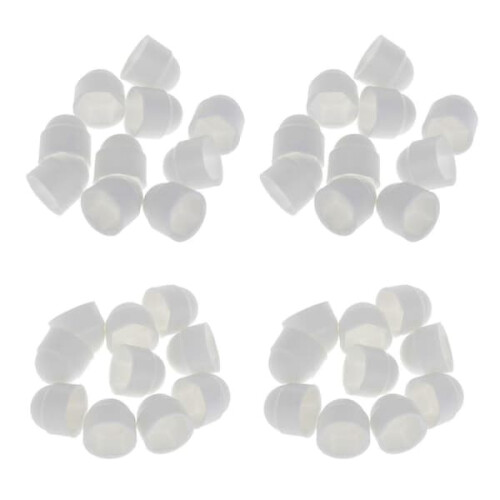 M6 white dome bolt nut caps hexagon 40 pcs