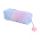 Plush octagon pencil case gradient pink purple 1