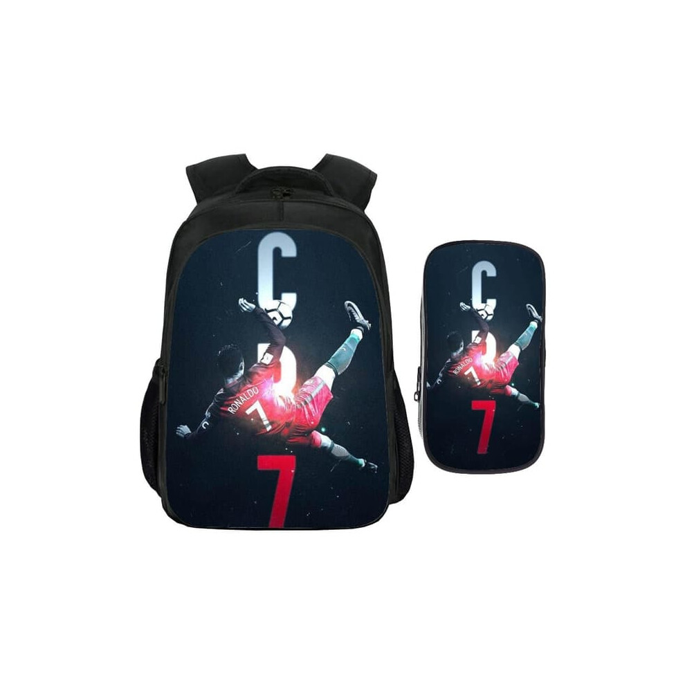 Ronaldo cartoon backpack set for elementary school kids 16