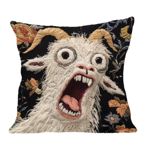 Housse de coussin décorative motif âne, 45 cm 1