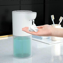 Dispensador de Sabonete Automático, Recarregável Reutilizável, Capacidade Grande ABS, Janela Visível, para Casa Escritório Hotel Banheiro