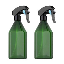 2 unidades de botellas pulverizadoras vacías de PET verde de 300 ml para plantas, limpieza y cocina.