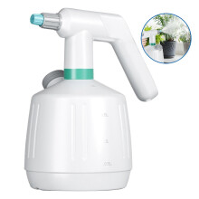 Pulverizador eléctrico inalámbrico de 2 litros con batería recargable y mango cómodo para limpiar y regar.